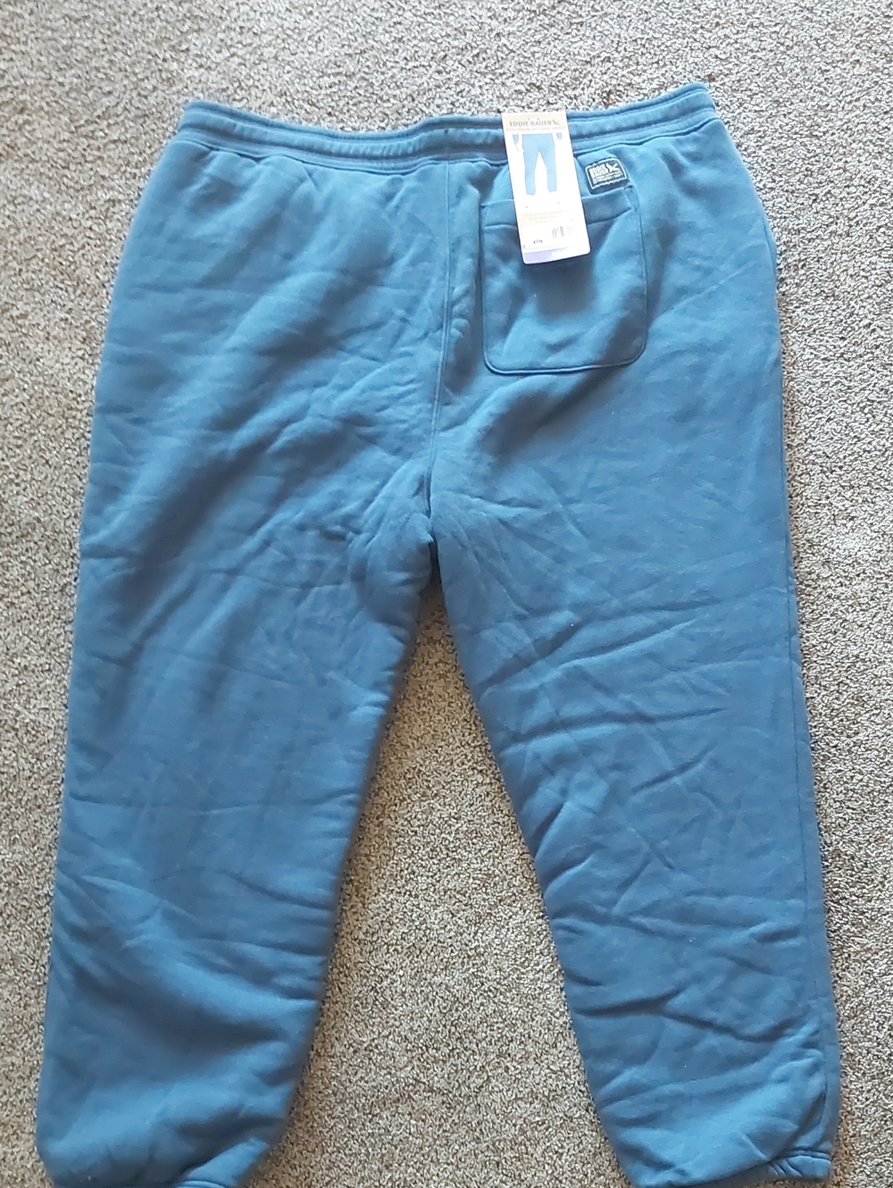 Eddie Bauer Teal Blue Faux Shearling Lined Joggers